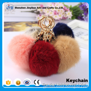 hot sale wholesale price furry ball pom pom keychain